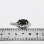 گردنبند یشم الماس تراش نقره زنانه طرح نیکرخ - Image 3