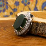 گردنبند یشم نقره زنانه طرح سلمی - Image 3