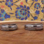 ست حلقه نقره زنانه مردانه طرح خوشگو - Image 3