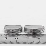 ست حلقه نقره زنانه مردانه طرح خوشگو - Image 4