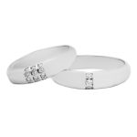 ست حلقه نقره زنانه مردانه طرح دلنواز