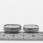 ست حلقه نقره زنانه مردانه طرح دیناز - Image 4