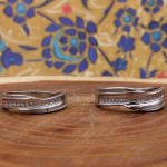 ست حلقه نقره زنانه مردانه طرح روشنک - Image 3