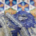 حلقه تک نگین نقره زنانه طرح ایرانبانو - Image 2