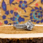 حلقه تک نگین نقره زنانه طرح پریناز - Image 2