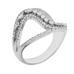 حلقه نقره زنانه طرح شارلی