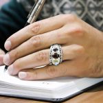 انگشتر چند سنگ نقره دست ساز مردانه طرح فاخر مازار - Image 2