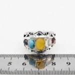 انگشتر چند نگین نقره مردانه طرح روایت امام صادق (ع) + حکاکی شرف الشمس - Image 4