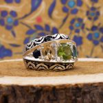 انگشتر چند سنگ نقره دست ساز مردانه طرح فاخر هورنگ - Image 3