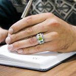 انگشتر چند سنگ نقره دست ساز مردانه طرح فاخر هورنگ - Image 4