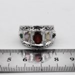 انگشتر چند سنگ نقره دست ساز مردانه طرح فاخر آلپای - Image 2