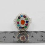 انگشتر چند سنگ نقره زنانه و مردانه طرح اردیان - Image 4