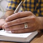 انگشتر چند سنگ نقره زنانه و مردانه طرح اکوان - Image 2