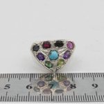 انگشتر چند سنگ نقره زنانه و مردانه طرح امینا - Image 2