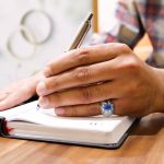 انگشتر توپاز الماس تراش نقره مردانه طرح جهانیار - Image 3