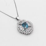 گردنبند توپاز الماس تراش زنانه نقره طرح آنیسا - Image 3