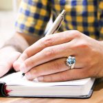 انگشتر فیروزه نیشابوری نقره مردانه دست ساز طرح فریان - Image 2