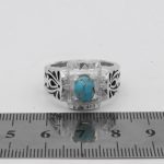 انگشتر فیروزه نیشابوری نقره مردانه دست ساز طرح ملک آرا - Image 4