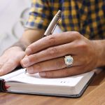 انگشتر فیروزه نیشابوری نقره مردانه دست ساز طرح ملک آرا - Image 3