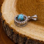 گردنبند فیروزه نیشابوری نقره زنانه طرح سنا - Image 3