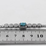 دستبند فیروزه نیشابوری نقره زنانه طرح زری - Image 3