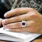 انگشتر آمیتیست نقره مردانه طرح بهرام - Image 3