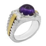 انگشتر آمیتیست نقره مردانه طرح بهرام