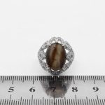 انگشتر عقیق سلیمانی نقره زنانه طرح صفیه - Image 4