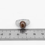 انگشتر عقیق سلیمانی نقره زنانه طرح جاودانه - Image 4