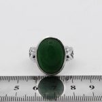 انگشتر عقیق سبز نقره مردانه طرح حیدر (ع) زهرا (س) - Image 4