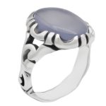 انگشتر عقیق کبود یمنی نقره مردانه طرح آریامنش