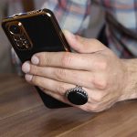 انگشتر عقیق مشکی نقره مردانه طرح آوید - Image 3