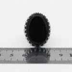 انگشتر عقیق مشکی نقره مردانه طرح آوید - Image 5