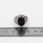 انگشتر عقیق مشکی نقره مردانه طرح اهورا - Image 5