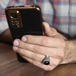 انگشتر عقیق مشکی نقره مردانه طرح اهورا - Image 3