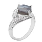 انگشتر عقیق سلیمانی نقره زنانه طرح دلبر