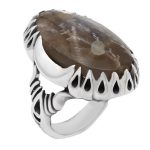 انگشتر عقیق شجر نقره مردانه طرح آدین