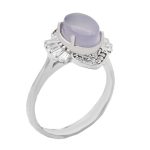 انگشتر عقیق کبود یمنی نقره زنانه طرح ناتالیا