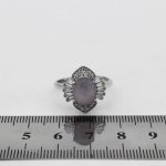 انگشتر عقیق کبود یمنی نقره زنانه طرح ناتالیا - Image 3