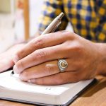 انگشتر عقیق باباقوری نقره مردانه طرح نویان - Image 2