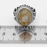 انگشتر عقیق باباقوری نقره مردانه طرح ربیع - Image 3