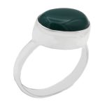 انگشتر عقیق سبز نقره مردانه و زنانه طرح ارشاد + حرز امام جواد (ع)