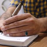 انگشتر عقیق سبز نقره مردانه و زنانه طرح ارشاد + حرز امام جواد (ع) - Image 2