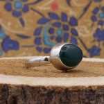 انگشتر عقیق سبز نقره مردانه و زنانه طرح ارشاد + حرز امام جواد (ع) - Image 3