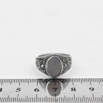 انگشتر عقیق کبود یمنی نقره مردانه طرح مستعان - Image 4