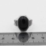 انگشتر عقیق مشکی نقره دست ساز مردانه طرح معید + حرز امام جواد (ع) - Image 4