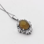 گردنبند عقیق سلیمانی نقره زنانه طرح کتایون - Image 3