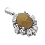 گردنبند عقیق سلیمانی نقره زنانه طرح کتایون