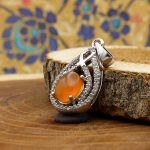 گردنبند عقیق سرخ نقره زنانه طرح سارا - Image 2