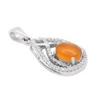 گردنبند عقیق سرخ نقره زنانه طرح سارا